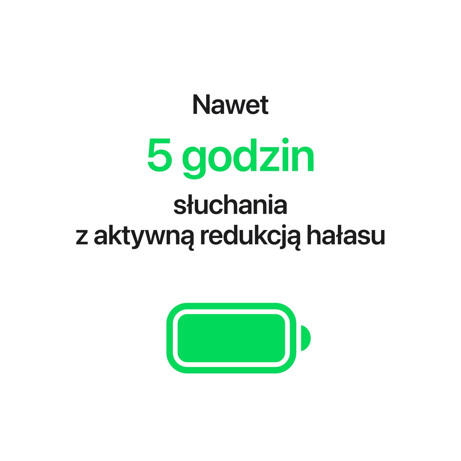 Apple AirPods 5 z bezprzewodowym etui ładującym - Białe - bateria Apple AirPods 5 z bezprzewodowym etui ładującym - Białe - bateria
