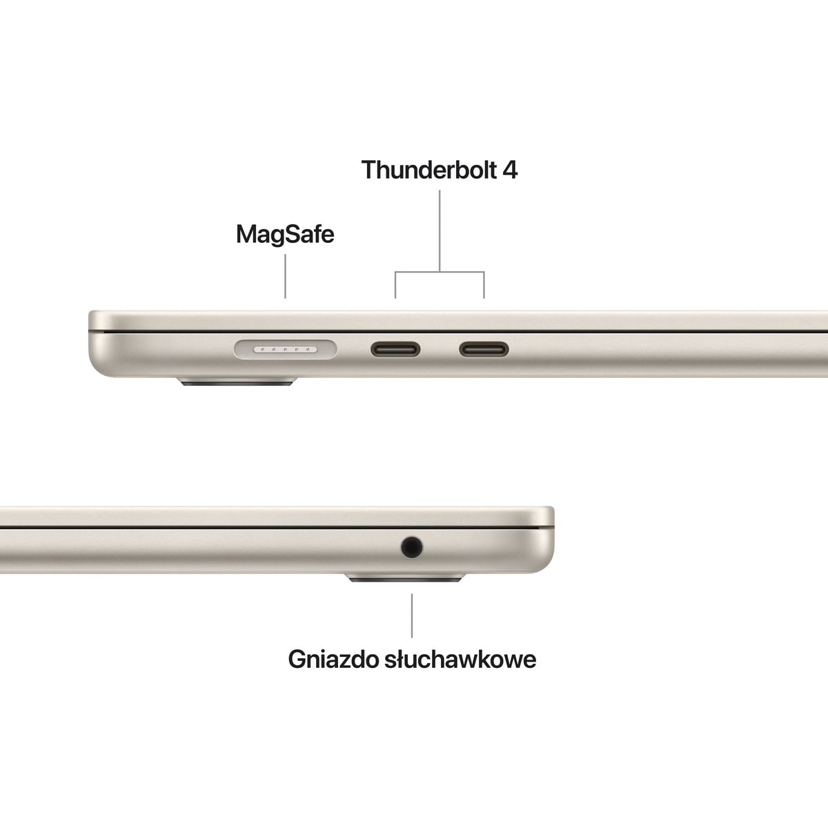 MacBook Air 15 cali M2 Księżycowa Poświata - wyświetlacz