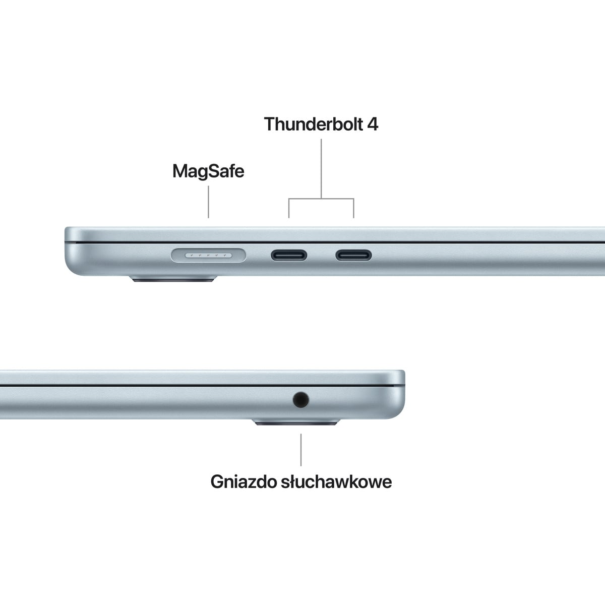 MacBook Air 15 cali M2 Błękitny - wyświetlacz