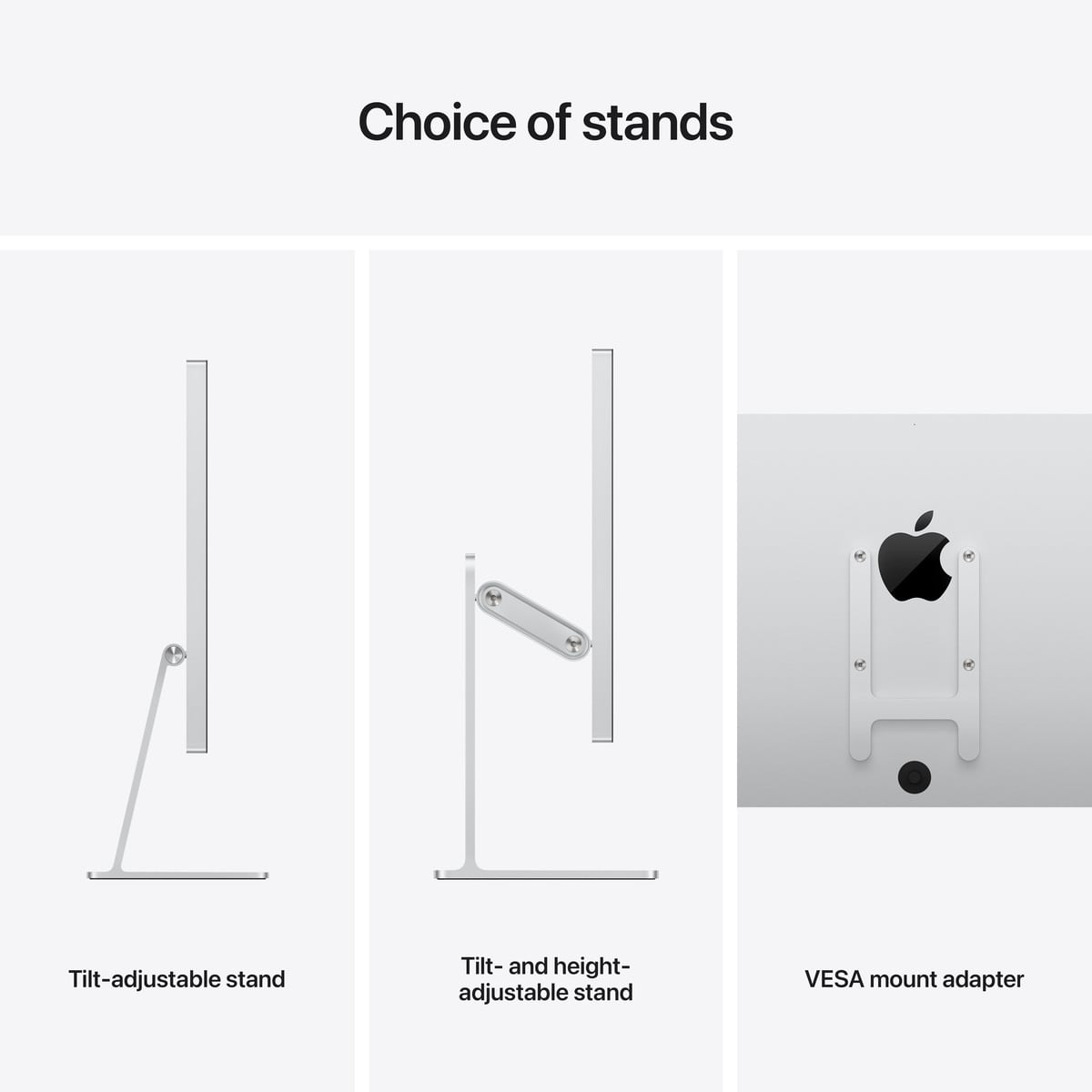 Apple Studio Display Monitor 27 Retina 5K – Ekran ze szkłem standardowym – podstawka z regulacją pochylenia Apple Studio Display Monitor 27 Retina 5K – Ekran ze szkłem standardowym – podstawka z regulacją pochylenia