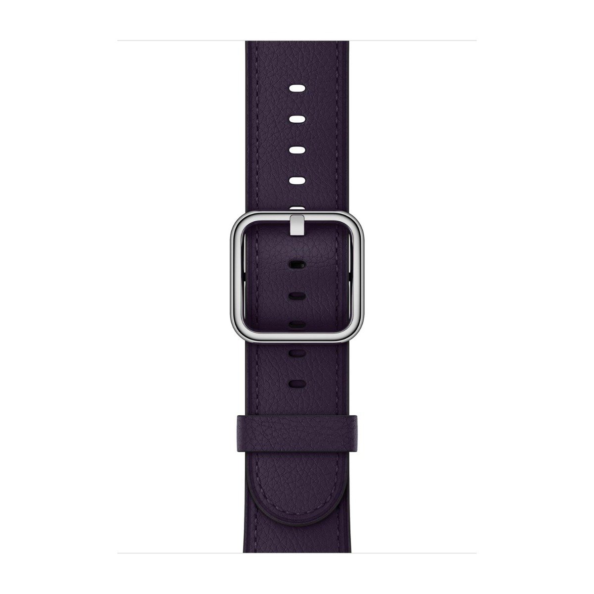 Apple Skórzany pasek z klamrą klasyczną w kolorze ciemnego bakłażana do koperty 42mm / 44mm / 45mm / 46mm / 49mm - rozmiar M/L