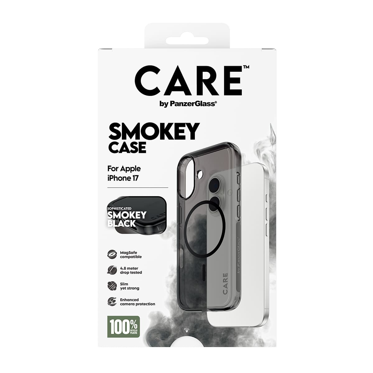 CARE by PanzerGlass Flagship Urban Explorer Etui do iPhone 17 z czarnym MagSafe - Smokey - Zawartość opakowania