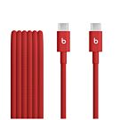 Apple Beats Pleciony przewód USB-C na USB-C (1,5m) - Energiczna czerwień - MDGF4EE/A