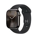 Apple Watch Series 10 GPS + Cellular Koperta 46mm z Tytanu w kolorze Łupku z Paskiem sportowym w kolorze Czarnym - M/L - FWYE3LWA