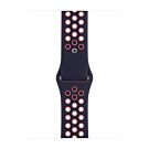 Apple Pasek sportowy Nike  w kolorze niebieskoczarnym/jasnego mango do koperty 38mm / 40mm / 41mm / 42mm - rozmiar S/M/L - 923-04383