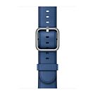 Apple Skórzany pasek z klamrą klasyczną w kolorze szafirowym do koperty 38mm / 40mm / 41mm / 42mm - rozmiar S/M - 923-01687