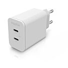 Mophie GAN - Ładowarka sieciowa 45W 2x USB-C - Biała - ZG409909299