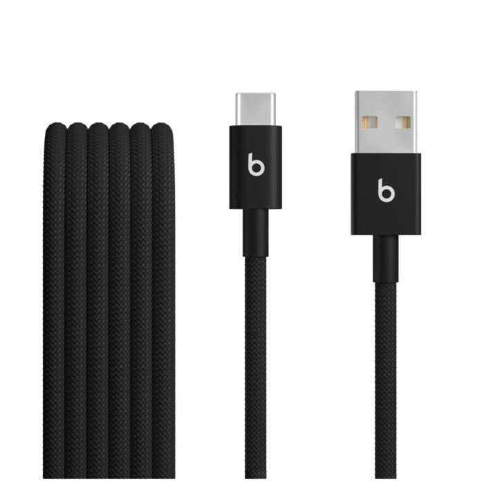 Apple Beats Dwupak Plecionych przewodów USB-A na USB-C (1,5m) - Dynamiczna czerń - MDGH4EE/A - zdjęcie 1 z 3