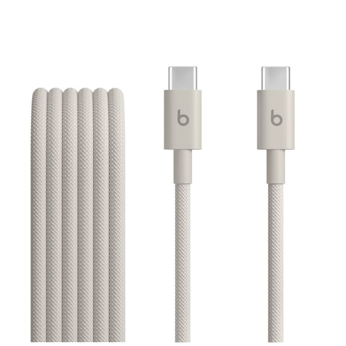 Apple Beats Pleciony przewód USB-C na USB-C (1,5m) - Błyskawiczny beż - MDGD4ZM/A - zdjęcie 1 z 3