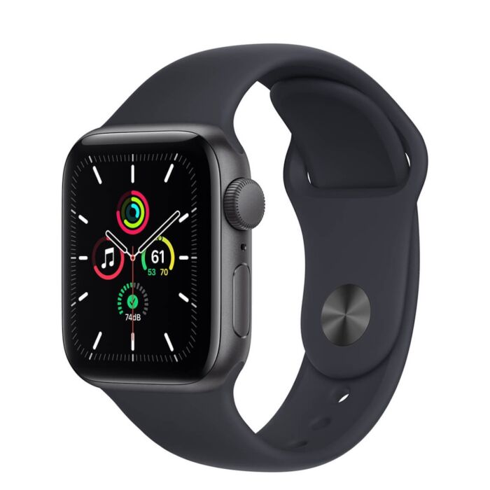Apple Watch SE 40mm GPS Koperta z aluminium w kolorze gwiezdnej szarości z paskiem sportowym w kolorze północy - ASIS - Outlet - 4KQ13B/A/W425 - zdjęcie 1 z 3