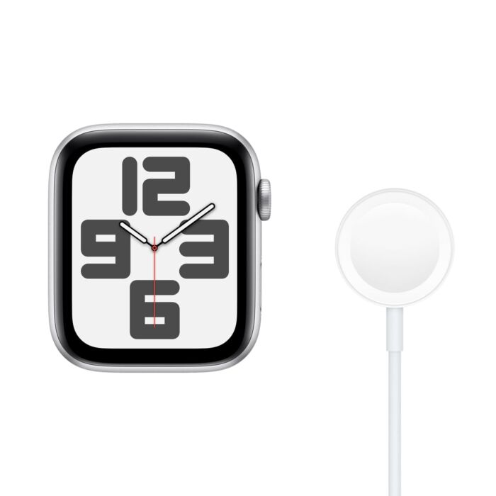 Apple Watch SE GPS + Cellular Koperta 44mm z Aluminium w kolorze Srebrnym - bez paska - MXSE44S/K - zdjęcie 1 z 3