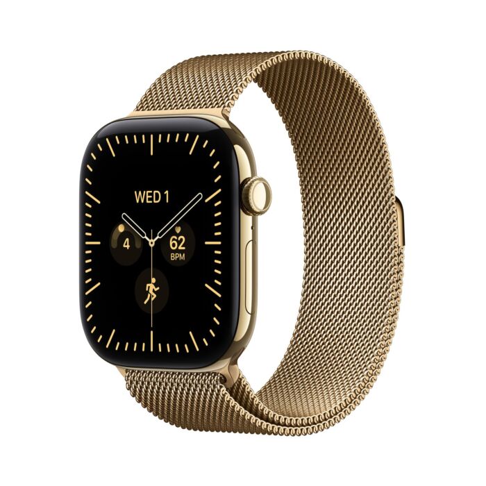 Apple Watch Series 12 GPS + Cellular Koperta 46mm z Tytanu w kolorze Żywego złota z Bransoletą mediolańską w kolorze Żywego złota - M/L - Outlet - MJGV4MP/A/W442 - zdjęcie 1 z 8