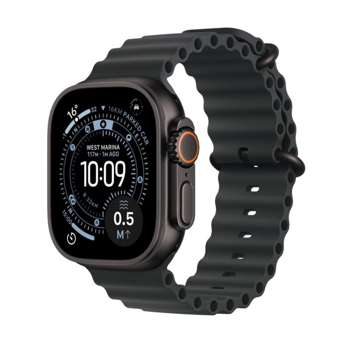 Apple Watch Ultra 3 GPS + Cellular Koperta 49mm z Tytanu w kolorze Czarnym z Paskiem Ocean w kolorze Czarnym – Outlet - MF0J4QP/A/W433 - zdjęcie 1 z 7