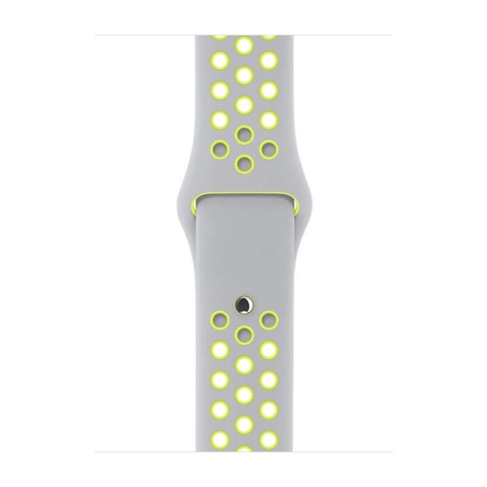 Apple Pasek sportowy Nike  w kolorze srebrnym/zielonym do koperty 38mm / 40mm / 41mm / 42mm - rozmiar S/M/L - 923-01349 - zdjęcie 1 z 3