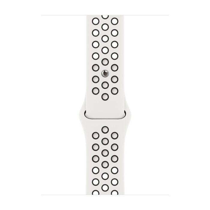 Apple Pasek sportowy Nike  w kolorze czystej platyny/białym do koperty 38mm / 40mm / 41mm / 42mm - rozmiar S/M/L - 923-07874 - zdjęcie 1 z 3