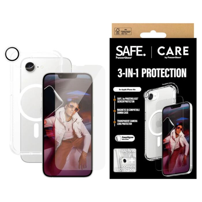 CARE by PanzerGlass Fashion 3w1 Zestaw ochronny Etui+Szkło+Lens do iPhone 16e - PAN001121 - zdjęcie 1 z 6