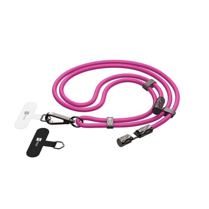 ERPOWER Snake Lanyard Smycz z kablem USB-C do USB-C 240W i blokerem danych 1,5m - Różowa - ERPWSL-PK - zdjęcie 1 z 2