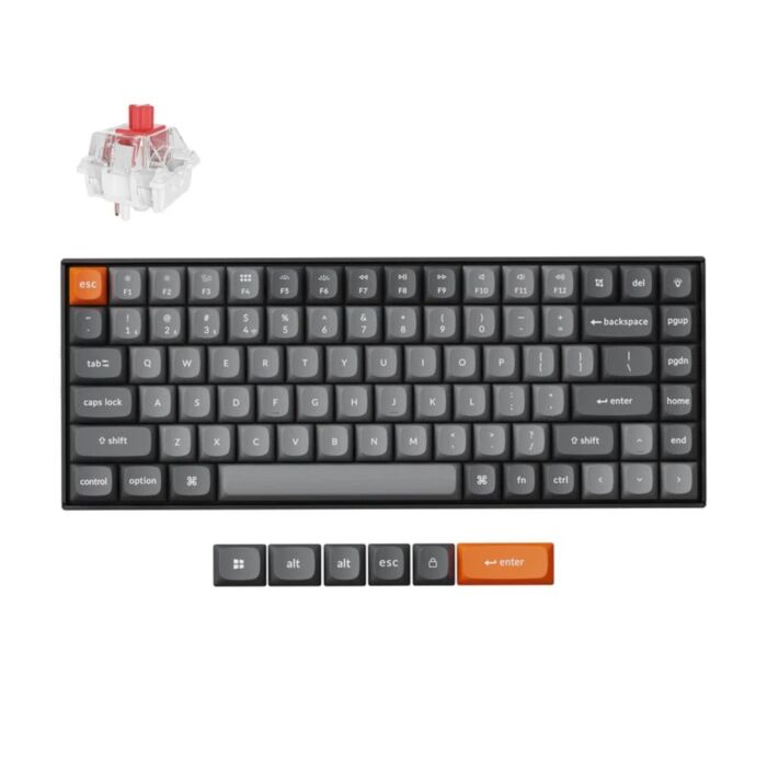 Keychron K2 MAX bezprzewodowa klawiatura mechaniczna z podświetleniem białym Keychron Super Red Switch - Czarna (Black) - K2M-A1 - zdjęcie 1 z 3