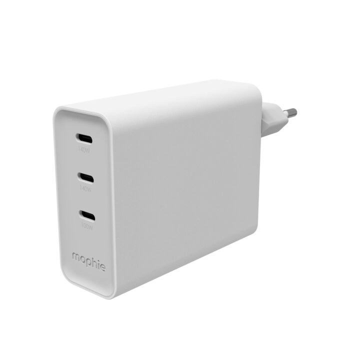 Mophie ROC GaN Ładowarka sieciowa / 3x USB-C / 140W - Biała - MOP409920006 - zdjęcie 1 z 3