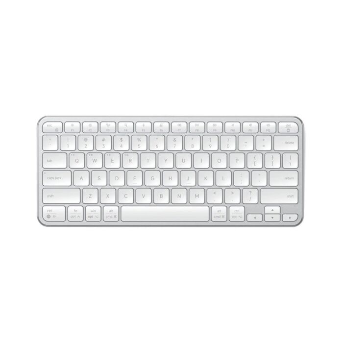 Satechi Slim EX1 Klawiatura Bluetooth do trzech urządzeń z przełącznikiem trybu Mac / Windows - Srebrna - ST-KEX1S-EN - zdjęcie 1 z 5