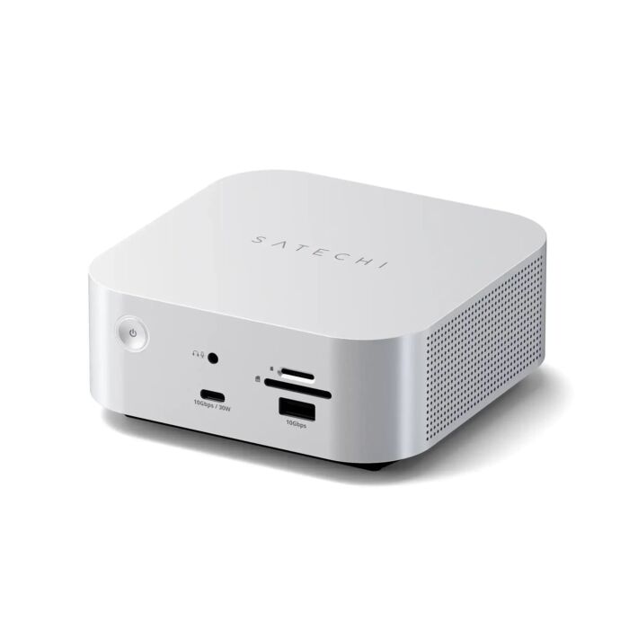 Satechi Thunderbolt 5 CubeDock Stacja dokująca z obudową SSD - Srebrna - ST-DT5CESEU - zdjęcie 1 z 6