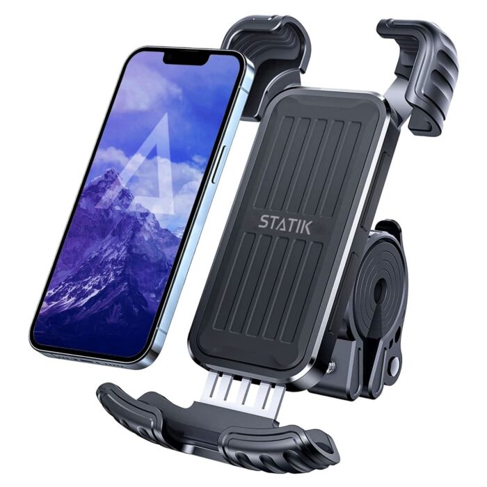 Statik HyperMount Bike Phone Mount - uchwyt rowerowy/motocyklowy na iPhone - Czarny - PUP-0395 - zdjęcie 1 z 7