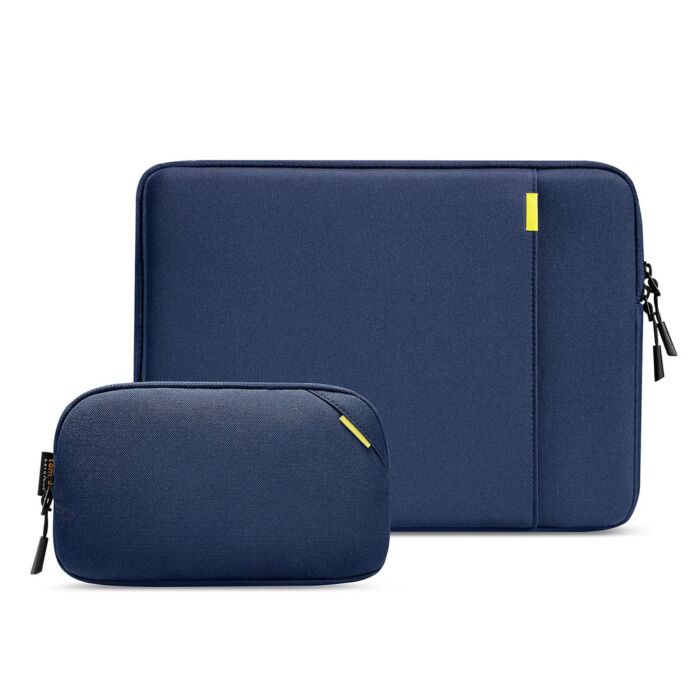 Tomtoc Defender-A13 Zestaw Pokrowiec na MacBooka Pro 14 i organizer na kable - Granatowy (Navy Blue) - A13D2BV - zdjęcie 1 z 13