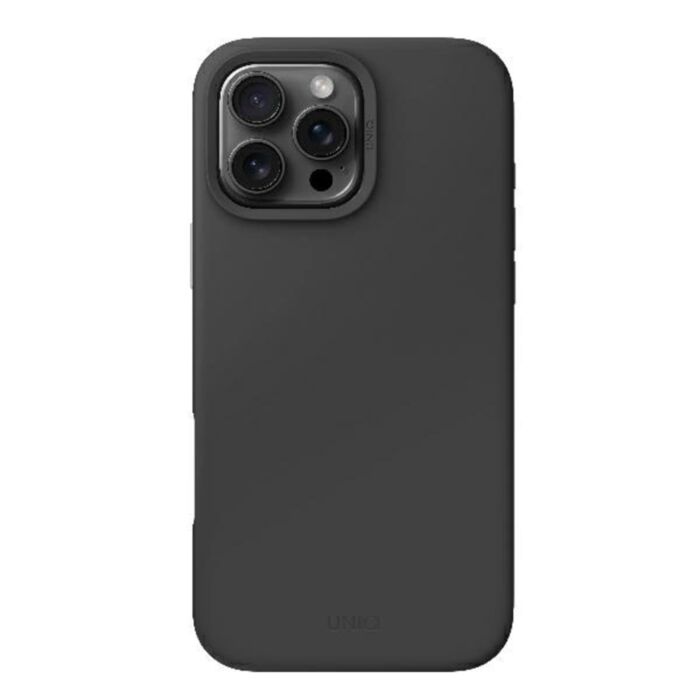 UNIQ Lino Hue Etui silikonowe do iPhone 16 Pro Max kompatybilmne z MagSafe - Grafitowe - Uni001375 - zdjęcie 1 z 3