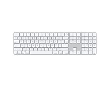 Apple Magic Keyboard Klawiatura z Touch ID i polem numerycznym w kolorze białym (USB-C) – Angielski USA