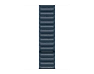 Apple Pasek z karbowanej skóry w kolorze bałtyckiego błękitu do koperty 38mm / 40mm / 41mm / 42mm - rozmiar S