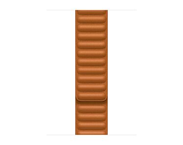 Apple Pasek z karbowanej skóry w kolorze złotawego brązu do koperty 44mm / 45mm / 46mm / 49mm - rozmiar L