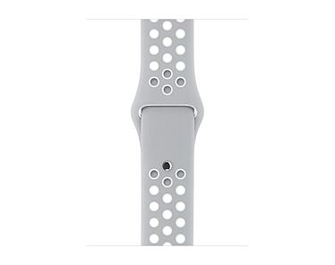 Apple Pasek sportowy Nike  w kolorze srebrnym/białym do koperty 38mm / 40mm / 41mm / 42mm - rozmiar S/M/L