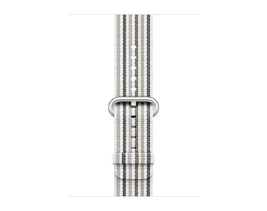 Apple Pasek nylonowy w kolorze szarym (prążki) do koperty 38mm / 40mm / 41mm / 42mm - rozmiar S/M