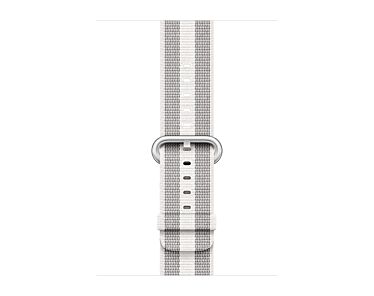 Apple Pasek nylonowy w kolorze białym (prążki) do koperty 42mm / 44mm / 45mm / 46mm / 49mm - rozmiar M/L