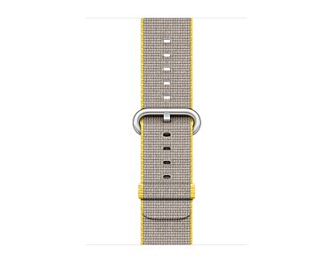 Apple Pasek nylonowy w kolorze żółtym/jasnoszarym do koperty 38mm / 40mm / 41mm / 42mm - rozmiar S/M