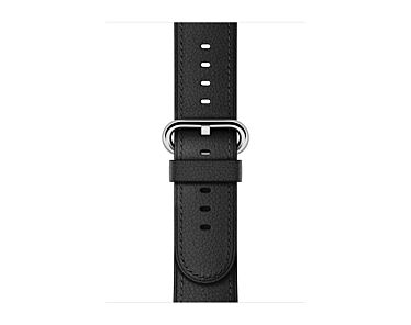 Apple Skórzany pasek z klamrą klasyczną w kolorze czarnym do koperty 38mm / 40mm / 41mm / 42mm - rozmiar S/M
