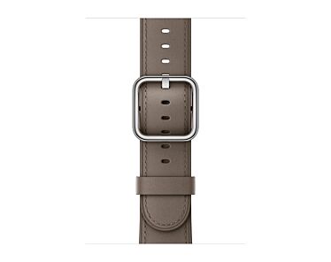 Apple Skórzany pasek z klamrą klasyczną w kolorze szarobrązowym do koperty 42mm / 44mm / 45mm / 46mm / 49mm - rozmiar M/L