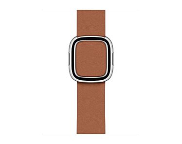 Apple Pasek z klamrą nowoczesną w kolorze naturalnego brązu do koperty 38mm / 40mm / 41mm / 42mm - rozmiar L