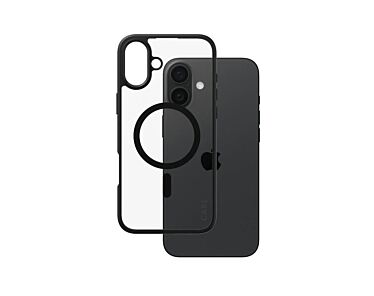 CARE by PanzerGlass Flagship Etui do iPhone 16 Plus z czarną ramką i MagSafe - Przezroczyste