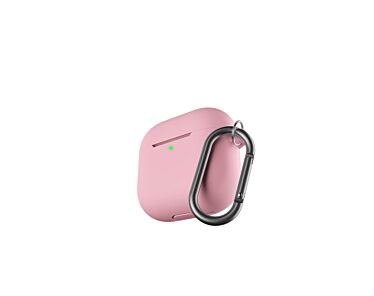 KeyBudz Elevate Keychain Silikonowe etui ochronne do AirPods 4 gen. - Brudny róż