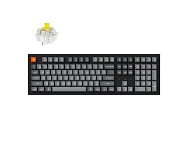 Keychron K10 MAX bezprzewodowa klawiatura mechaniczna z podświetleniem białym Keychron Super Banana Switch - Czarna (Black)