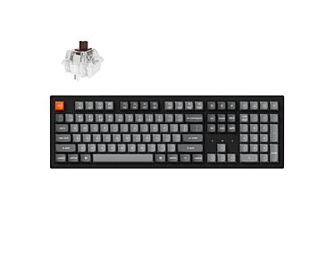 Keychron K10 MAX bezprzewodowa klawiatura mechaniczna z podświetleniem białym Keychron Super Brown Switch - Czarna (Black)