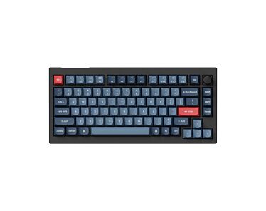 Keychron V1 MAX bezprzewodowa klawiatura mechaniczna Fully Assembled Knob Banana Switch - Czarna (Black)