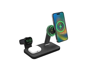 Mophie Snap+ Ładowarka bezprzewodowa 3w1 kompatybilna z MagSafe : 15W - Czarna-2.jpg