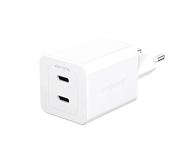 PanzerGlass Empower Turbo Ładowarka sieciowa 45W  2 x USB-C - Biała