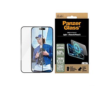 PanzerGlass Gaming Szkło ochronne dla graczy do iPhone 16 /15