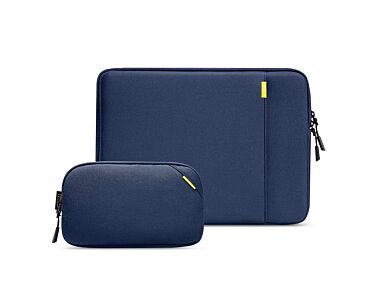 Tomtoc Defender-A13 Zestaw Pokrowiec na MacBooka Pro 14 i organizer na kable - Granatowy (Navy Blue)-1.jpg