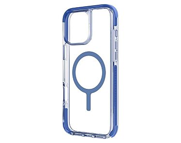 UNIQ Combat Etui do iPhone 16 kompatybilne z MagSafe - Przezroczyste / Niebieskie