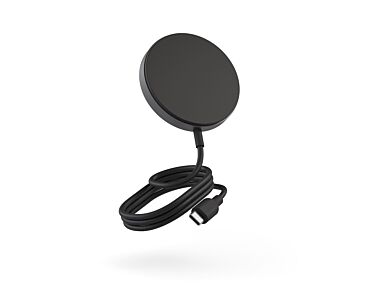 ZENS Aluminium Pro 1 Ładowarka bezprzewodowa 15W kompatybilna z MagSafe - Czarna-1.jpg