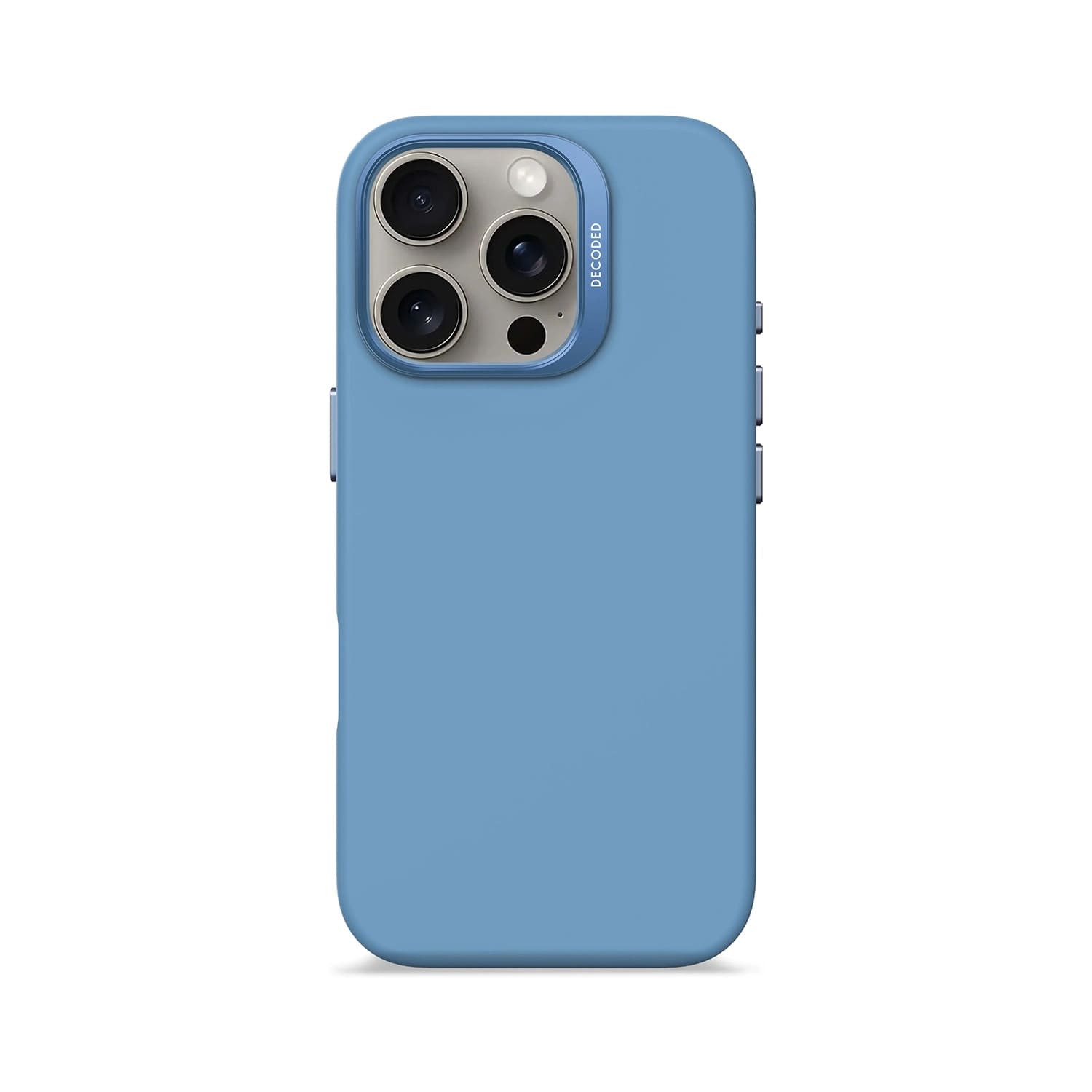Decoded AntiMicrobial Silicone Backcover Etui silikonowe do iPhone 16 Pro kompatybilne z MagSafe - Błękitne